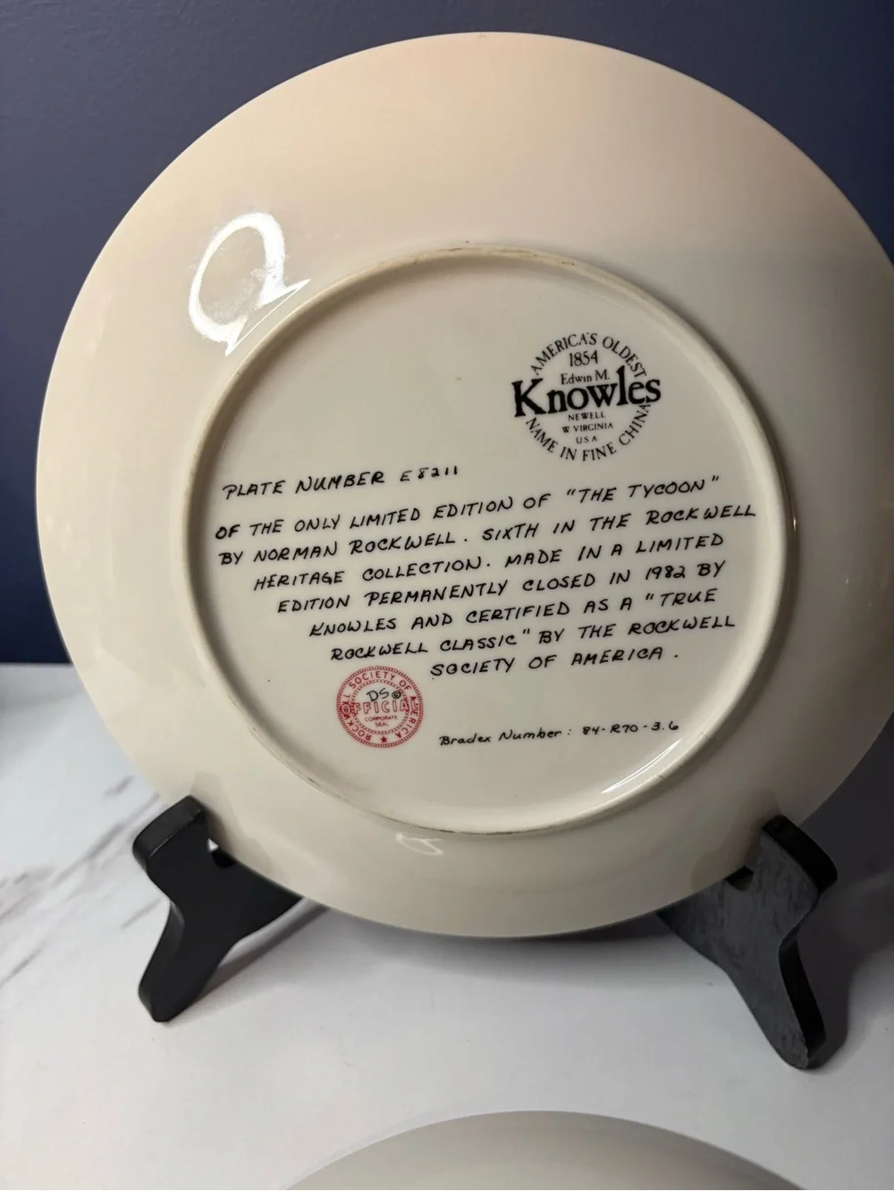 Set Of 2 Norman Rockwell Collector Plates Limited Edition 1982 and 1983